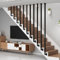 YUDE Ringhiera per Scale Interne, DIY Corrimano per Scale Interne Corrimano per Scale in Ferro Battuto Ringhiera per Scale a Forma di L per Soffitta, Interni Villa e Appartamento(30cm)