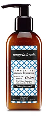 Nuggela & Sulé Feuchtigkeitsspendender Conditioner – Geschmeidigkeit und Glanz. Fettet das Haar nicht. Mit Extrakt aus roter Zwiebel und Cera Alba. Kräftigt das Haar von der Wurzel an. 1 x 100 ml