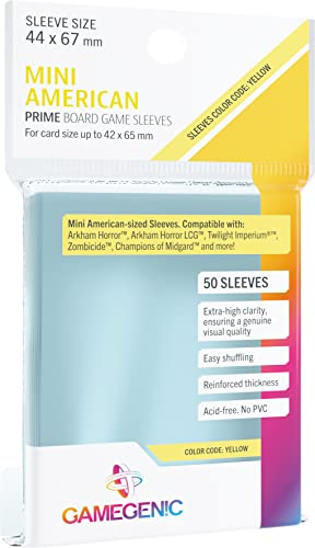 Gamegenic, Prime Mini American-Sized Sleeves, Sleeve Color Code: Yellow