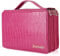 Shulaner Federmappe 250 Slots mit 5 Fächer Reißverschluss Federmäppchen Großer PU-Bleistifthalter aus Leder 250 Stifte Beutel Pencil Case Colouring Pencil Pouch Bag - Rose Red