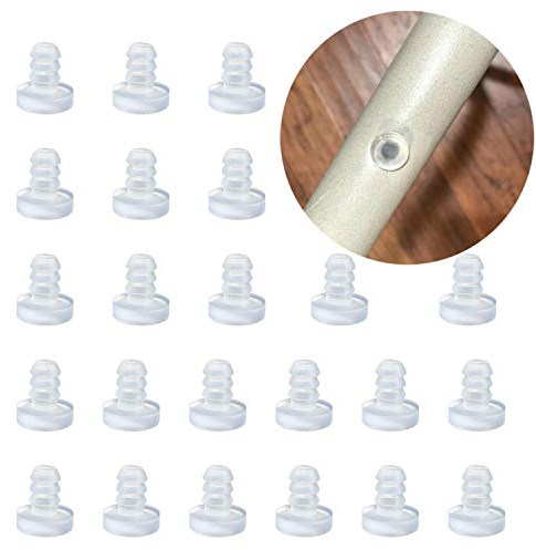 YouU Glas-Tisch-Stoßfänger mit Stiel Gummi Antikollision Embedded Weiche Stem Stoßfänger Schraubenloch Stecker für Tischmöbel Schrank Kantenlöcher (5 x 9mm/50 Stück)