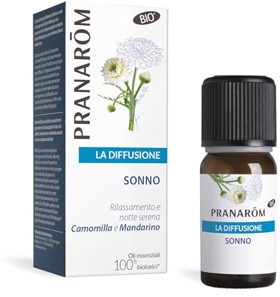 Pranarôm - La Diffusione Sonno - Miscela di Oli Essenziali per Diffusione - Profumi Lenitivi Camomilla e Mandarino Bio - Idea Regalo - Feste di Natale - 30 ml