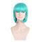 Grüne synthetische Perücke Lolita kurze Bob Perücke mit Pony Cosplay Wasserwelle synthetische Haar Perücken für Frauen American Style TB-006