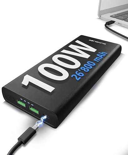 Batterie Externe Gravity 100 Sunslice 26800 mAh, USB-C Power Delivery 100W pour Ordinateurs Portables et Smartphones