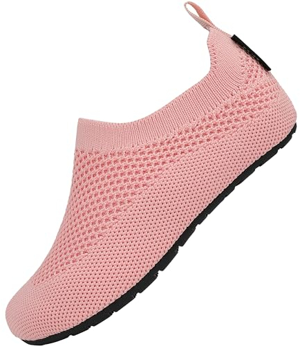 SAGUARO Pantofole da Bambini Antiscivolo Confortevole Ciabatte da Casa Scarpe Interne per Ragazzi Ragazze, Spiaggia Rosa 22/23
