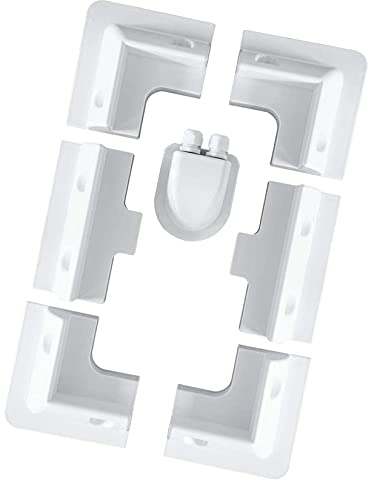 TRAMILY Soportes de panel solar ABS blanco Soportes de montaje de panel solar 7 sin taladros Kit de soporte de esquina para RV Marine techo camping furgonetas y caravanas los rayos UV - Blanco