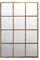 Antic by Casa Chic Bronzener Metall Fenster Wandspiegel - 90 x 60 cm Spiegel - Vintage Metallrahmen - Bronze