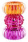 Gift Company Teelichthalter Sari rund, Kerzenständer, Kristallglas, Orange, Pink, Lila, 11.5 cm, 1093901013