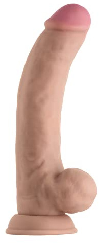 Shaft Model C 24,13 cm Liquid Silicone Dong With Balls Pine Flesh