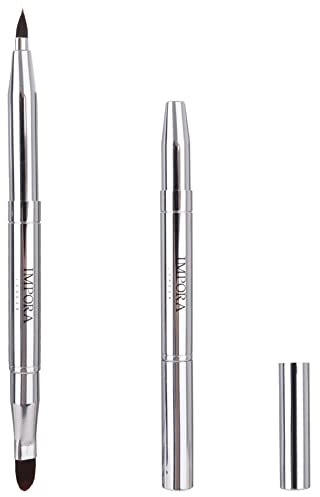 Impora London Pinceau de maquillage rétractable pour les lèvres Idéal pour les voyages Léger Prêt à main Pinceau à lèvres avec couvercle