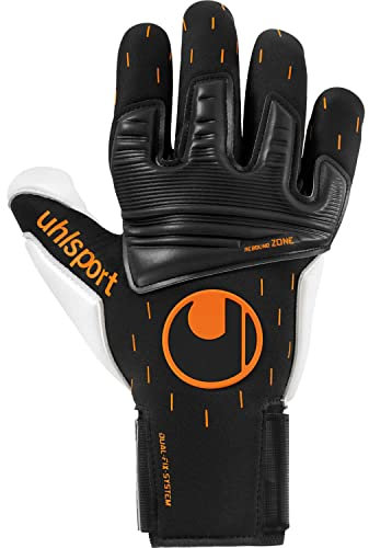 Uhlsport SPEED CONTACT ABSOLUTGRIP REFLEX Torwarthandschuhe Fußball schwarz/weiß/fluo orange Größe 8.5