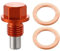X AUTOHAUX Ölablassschraube M12 x 1,5 Magnetische Ölwannenschraube Ölablaßschraube mit Dichtungen Ölwanne Öl Ablassen Schrauben Orange