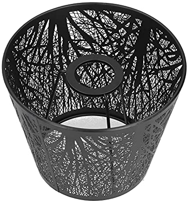 Serlium Lampenschirme Lampenschirme aus Schmiedeeisen, geschnitzte Baumform für E27-Glühbirnen, Kerzen, Kronleuchter, Wandlampen, Tischlampen(Schwarz)