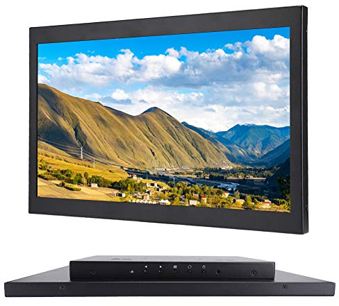 VBESTLIFE 15,6-Zoll-Touchscreen-, Kapazitiver FHD-Touchscreen- Zur Wandmontage und HDMI-, VGA-, AV-, BNC-Eingang, Desktop- für, PC, POS, Einzelhandel, Restaurant, Bar(EU)