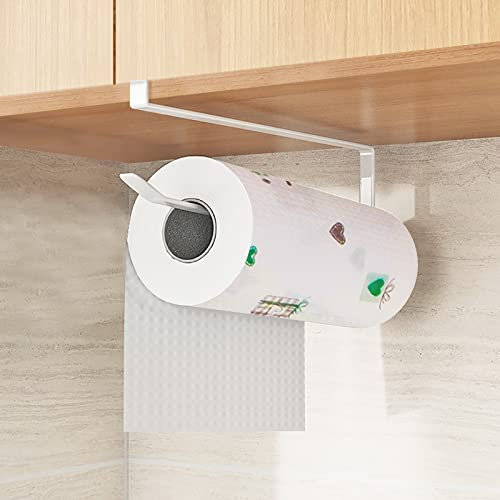 FORMIZON Porte Essuie Tout, Porte Sopalin sans Percage Porte Rouleau Papier Cuisine, Supports pour Papier Essuie Tout de Papier sans perçage pour Cuisine et Salle de Bain (Blanc)