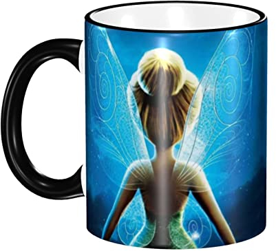 Becher für Tinkerbell Lustige kreative Anime-Keramik-Kaffeetassen, Neuartige Kaffee-Teetasse 11 Unzen Tassen für Männer und Frauen