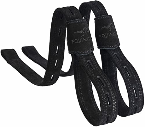Equinate Slimline Mono Steigbügelriemen Columbia aus Wildleder Schwarz 60 cm