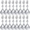 Jucoan 16 Stück Kristallglas-Tischdeckengewichte mit Metall-Clips, schwere Tischdecke, Tischdeckenbeschwerer für Outdoor, Garten, Party, Picknick, Tische