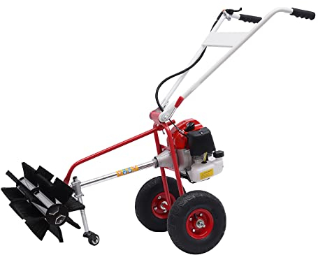 Motorbesen 1250W 2Takt Kehrmaschine Benzin Schneeschieber Schneefräse Besen Schneefräse 43CC Garten Besen Sweeper für die Beseitigung von Laub und Schnee