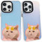 SharkProten Case for iPhone X/XS/iPhone 10 Phone Case Cover Holographic Laser Bling Kawaii Pattern TPU PC Shockproof Anti-Scratch Bumper Phone Shell for Women Girls Female Femininity 5.8 Inch