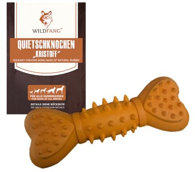 Wildfang® Giocattolo per Cani in Gomma Naturale - Osso da Masticare Kristoff - Robusto, Non Tossico, Senza BPA - Ecologico