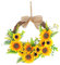 Honey Bee Door Wreath,Honey Bee Decor Sunflower Front Door Wreath Artificial Summer Wreath Decorations For Window Home Gift Hanging Ornaments