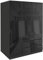 Blisswood High Gloss 3 Door Wardrobe Black With Shelf & 2 Drawer Storage and Hanging Rail, MDF Wooden Double Wardrobe Large Cupboard Bedroom Storage Furniture For Bedroom