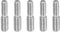 PATIKIL M8xM10x40mm Double End Threaded Stud Screw Bolt, 5 Pack 304 Stainless Steel Rod Bolts Thread Reducer Adapter for Furniture Hardware