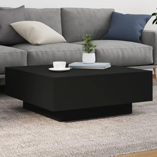 Rantry Couchtisch mit LED-Leuchten Schwarz 80x80x31 cm Tisch Model836589