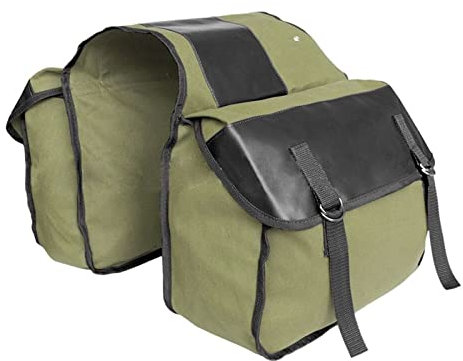 Motorrad Fahrrad Hecktaschen Rucksack Motorrad Roller Canvas Satteltaschen Für Royal Enfield Für Bullet Gepäckträger Dekoration(Army Green)