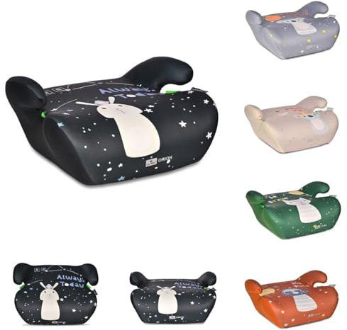 Lorelli Orion Kindersitzerhöhung 125 bis 150 cm (6-12 Jahre), Autositzerhöhung, tragbare Sitzerhöhung, Kindersitz, Autositz Erhöhungen für Kinder (Schwarz)