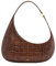 JW PEI Damen Harlee Schultertasche - Braun Krokodil