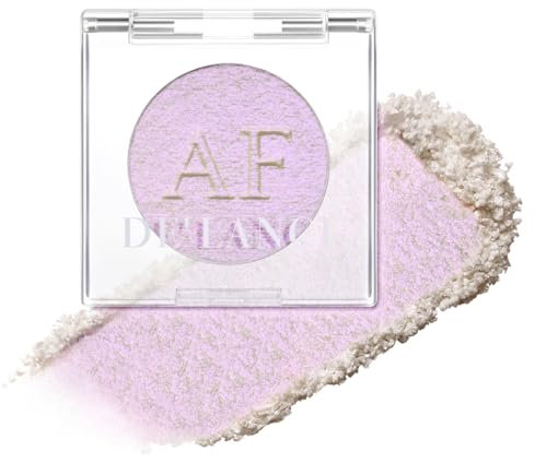 DE'LANCI Multichrome Highlighter Lidschatten,Lila Schimmer,Weiße Basis,Ideal für Gesicht und Körperkontur und Wangen-Highlight lila Schimmer,Transluzent,Lang Anhaltende Neue Formel #02