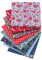 BrightGlow 8 Stück 25 * 20cm Baumwollstoff Stoffpakete 100% Baumwolle Quiltingstoff Bündel ZUN Nähen DIY Handwerk Patchwork Stoffe Baumwolltuch Quilting Stoffreste Rot und Blau