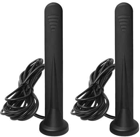 2 Stück 5G LTE Antenne Outdoor Omnidirektionale Signalverstärker 5G Antenne, SMA TS9 Stecker 15DBI High Gain Magnetfuß Antenne, 3G/4G/5G/GSM/GPRS Router alle Frequenzbänder Universell (3 Meter)