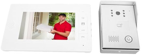 Video Doorbell System, Wired Video Intercom System for Home (UK Plug)