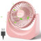 VOXON Ventilador de Mesa USB, Mini Ventilador USB, 5 Velocidades, Ventilador Portátil, Mini Ventilador Silencioso, Potente Fan con Cable de 1.5M, Ventiladores para Oficina Hogar Viajar Cámping