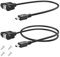 YACSEJAO Mini USB 5 Pin to USB B 2.0 Female Printer Panel Extension Cable 2 Pcs 30cm+50cm Mini USB Male to USB Type B Female Cord with Mount Screws (Straight)