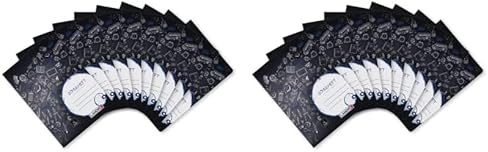LANDRÉ Schulheft A5, 16 Blatt, Lineatur 9, liniert mit Rand, 10 Stück (Packung mit 2)