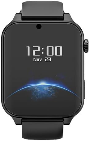 SH01-K 4G Internet Smart Watch Phone 4GB 64GB Android 9.0 G PS 1.99 Schermo Dual Camera Google Play SIM Card Orologio Sportivo per gli Uomini (Nero)