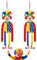 DWFEYOI Banner Karneval Deko, 2pcs Clown Banner Karneval Clown Deko Hängend Tür Wand Banner Fasching Geburtstag Party Hintergrund Dekoration Wanddeko Geburststagsparty,karneval