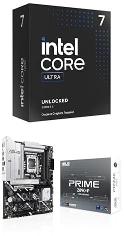 Intel® Core™ Ultra 7 265KF 20-Core up to 5.5 GHz + ASUS PRIME Z890-P ATX, 14+1+2+1 Power Stages, DDR5, PCIe 5.0, USB-C 20Gbps, 4x M.2, PCIe Slot Q-Release