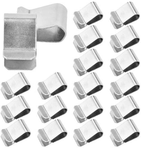 Mini Sturdy Exhaust Clamps, Mini Exhaust Clamps, Durable Sturdy Exhaust Clamp, U Clamp Silver Tone, 25pcs Stainless Steel Spring, 21.4mm X 12mm