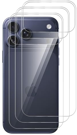 GIOPUEY Rückseite Folie Kompatibel mit iPhone 17 Pro Max, Hochwertige Materialien Dünn Weiches TPU iPhone 17 Pro Max Rückseite Schutzfolie - Clear [3 Stück]