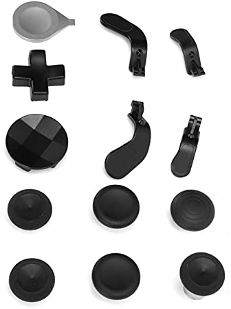 Asixxsix Gamepad-Metall-Mod für Einen Series 2-Controller, Langlebiges Metall- und Silikonmaterial-Zubehörset für 2 (Black)