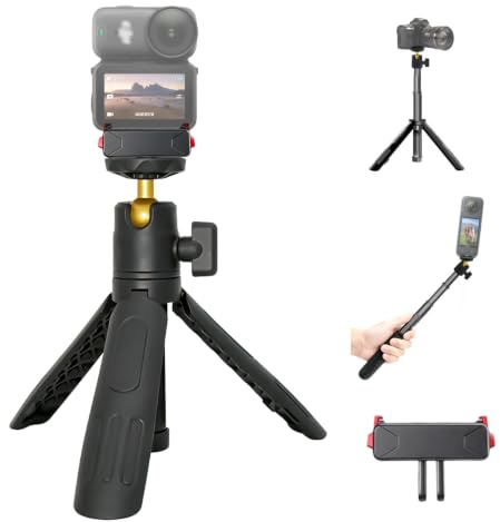 Desktop Tripod, Magnet Adapter compatible for DJI Osmo Nano/Action 6/360 II | 6.7-11.8 Extendable, Compact Camera Holder with 1/4 Screw & 360° Ball Head, Magnetic Quick Release Mount, Video Recording