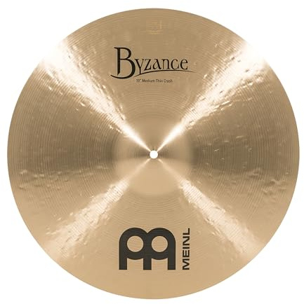 Meinl Cymbals Byzance Traditional Crash Medium Thin Cymbal 19 inch (Video) for Drum Kit (48,26cm) B20 Bronze, Traditional Finish (B19MTC)