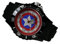 TAPORT® Unisex Uhr Analog Quarzwerk mit Silikon Armband Marvel Captain America Rund Schwarz