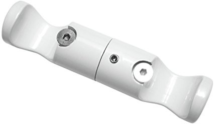 Gardinia 11273 Deckenträger Adapter für Gardinenstangen, Serie Chicago, Durchmesser 20 mm, weiß