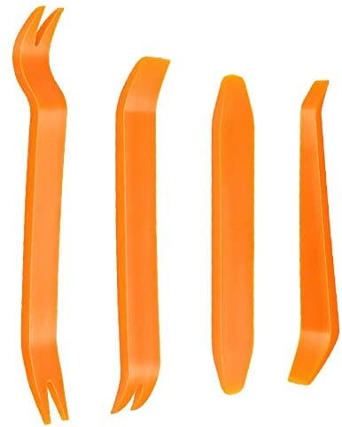 Gebildet 4pcs Auto Trim Removal Tool, Car Interior Door Audio Radio Panel Dashboard Strong Removal Kit, Heavy Duty (Orange)